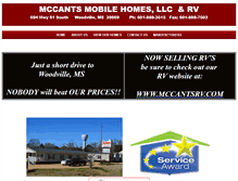 Tablet Screenshot of mccantshomes.com